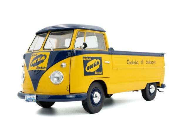 1950 フォルクスワーゲン T1 ピックアップ Ikea イエロー/ブルー/ SOLIDO  1/18 ミニカー