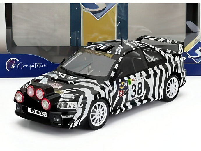 SUBARU インプレッサ S5 WRC99 No.38 2001 ポルトガルラリー ホワイト ブラック/ SOLIDO 1/18 ミニカー
