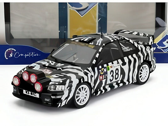 SUBARU インプレッサ S5 WRC99 No.38 2001 ポルトガルラリー ホワイト ブラック/ SOLIDO 1/18 ミニカー