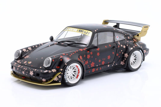 Porscheポルシェ 911 964 RWB Rauh-Welt Aoki 2021 ブラック / SOLIDO 1/18 ミニカー
