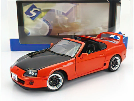 TOYOTA - SUPRA MKIV (A80) COUPE STREETFIGHTER 1993 - ORANGE BLACK /SOLIDO 1/18ミニカー