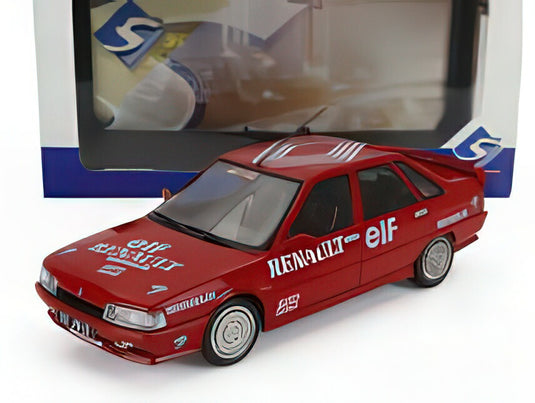 RENAULT  R21 MKI TURBO SPEED RECORD THE VITESSE SUR GLACE 1988  RECORD ON THE ICE  RED/SOLIDO 1/18ミニカー