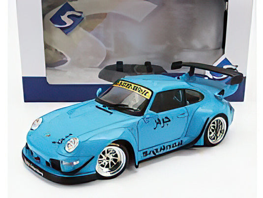 PORSCHE  911 993 RWB BODYKIT COUPE 2018  LIGHT BLUE/SOLIDO 1/18ミニカー