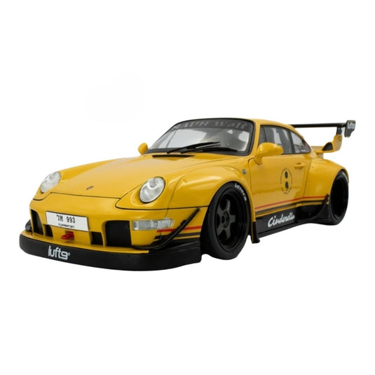 Porscheポルシェ RWB ボディキット 2020 シンデレライエロー / SOLIDO 1/18 ミニカー