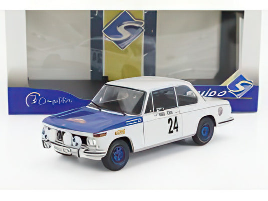 BMW 2002 Ti N 24 (ナイトバージョン) ラリー モンテカルロ 1969 ティモ・マキネン ポール・イースター ホワイト ブルー/ SOLIDO 1/18 ミニカー