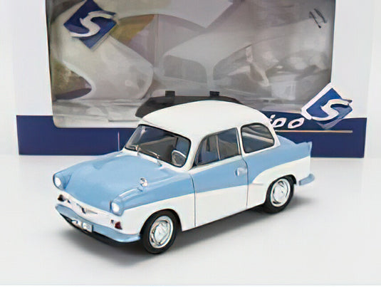 TRABANT P50 リムジン 1958年モデル ホワイト/ライトブルー/SOLIDO 1/18ミニカー