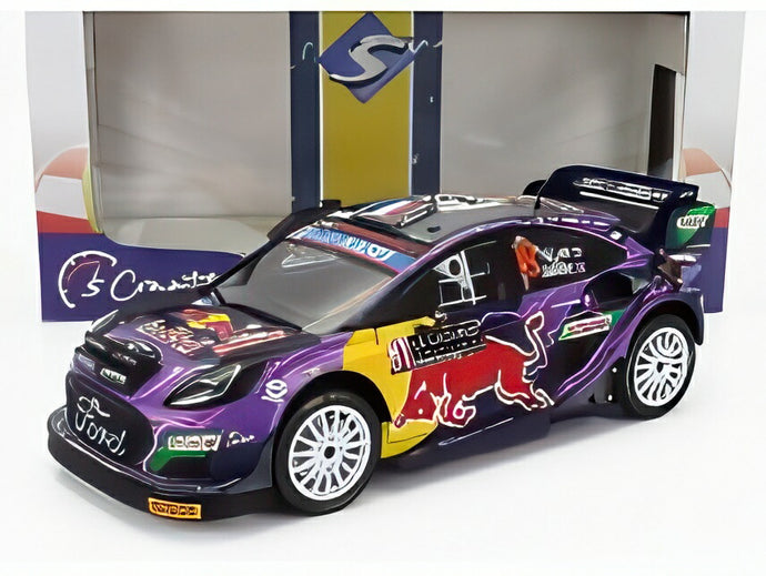 FORD ENGLAND PUMA RALLY1 RED BULL TEAM FORD WORLD RALLY M SPORT N 19 モンテカルロラリー2022 優勝 セバスチャン・ローブ I.ガルミッシュ パープル イエロー ブラック/ SOLIDO 1/18 ミニカー