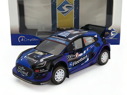 FORD ENGLAND  PUMA RALLY1 TEAM MSPORT FORD WRT N 9 RALLY SAFARI KENIA 2022 JOURDAN SERDERIDIS  FREDERIC MICLOTTE  PURPLE BLACK BLUE/SOLIDO 1/18ミニカー