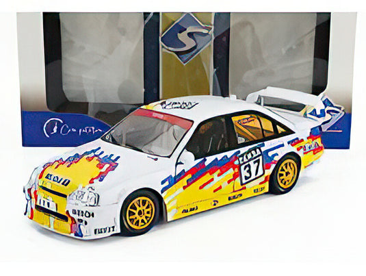 OPEL  OMEGA 3000 EVO 500 TEAM IRMSCHER N 37 DTM SEASON 1991 VOLKER STRYCEK  WHITE YELLOW/SOLIDO 1/18ミニカー