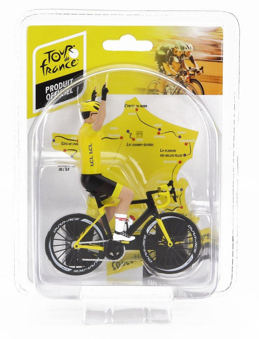 Tour de France 2023 マイヨジョーヌ サイクリスト フィギュア イエロー / SOLIDO 1/18 ミニカー バイク模型