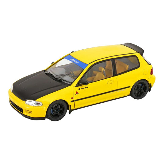 ホンダ シビック EG6 Spoon 1991 イエロー マットブラック / SOLIDO 1/18 ミニカー