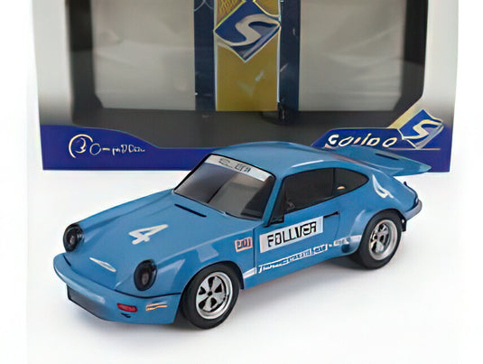PORSCHE  911 CARRERA 3.0 RSR N 4 IROC RIVERSIDE 1974 GEORGE FOLLMER  BLUE/SOLIDO 1/18ミニカー