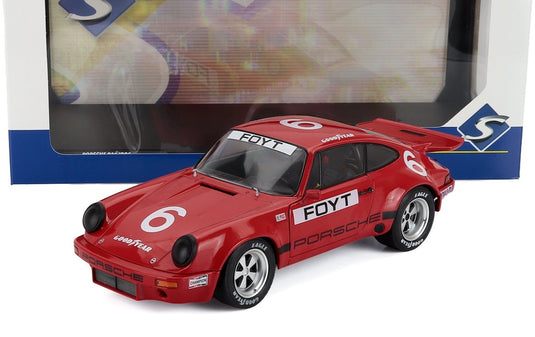 PORSCHEポルシェ 911 RS 3.0 クーペ N 6 IROC デイトナ 1974 レッド / SOLIDO 1/18 ミニカー