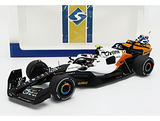 McLAREN  F1 MCL60 TEAM McLAREN N 4 9th MONACO GP 2023 LANDO NORRIS  BLACK WHITE ORANGE/SOLIDO 1/18ミニカー