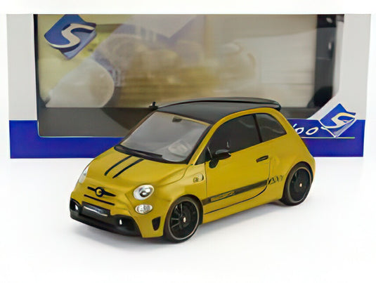 FIAT NUOVA 500 ABARTH 595 2022 イエローメタリック ブラック/ SOLIDO 1/18 ミニカー