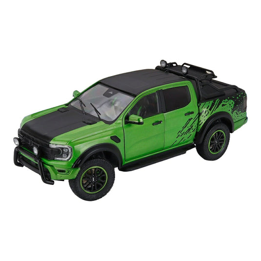 Fordフォード Ranger Raptor レンジャーラプター ピックアップ ダブルキャビン 2024 グリーン ブラック / SOLIDO 1/18 ミニカー トラック模型