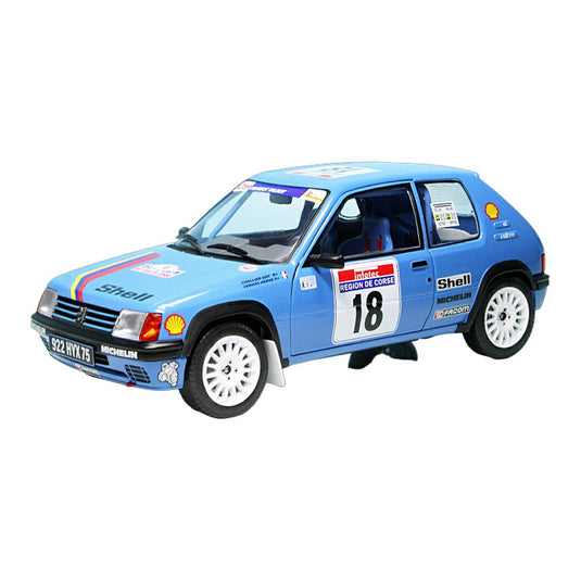 Peugeotプジョー 205 Rallye Rallye Tour de Corse 1990 ライトブルー / Solido 1/18 ミニカー
