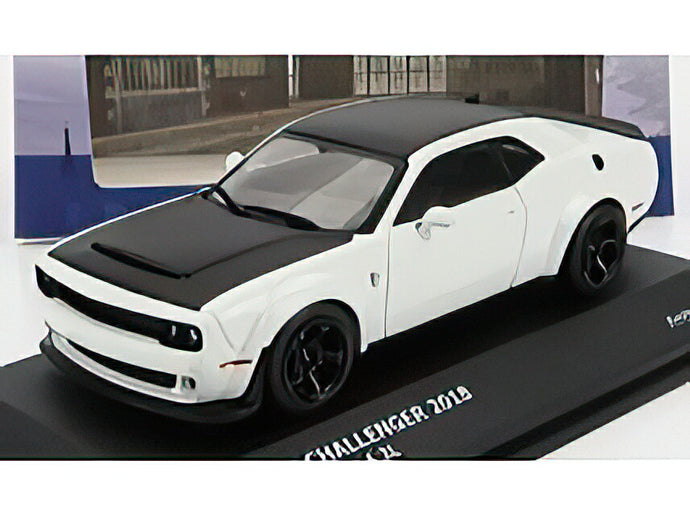 DODGE CHALLENGER SRT DEMON V8 6.2L COUPE 2018 WHITE BLACK/SOLIDO 1/43ミニカー