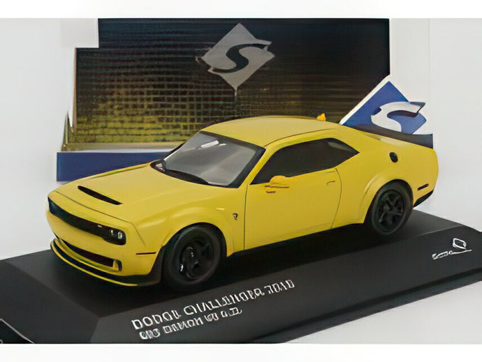 DODGE CHALLENGER クーペ 2018 イエロー ブラック/ SOLIDO 1/43 ミニカー