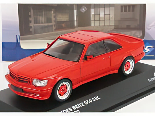 MERCEDES BENZ S-CLASS 560SEC AMG (C126) ワイドボディ 1990 レッド/ SOLIDO 1/43 ミニカー