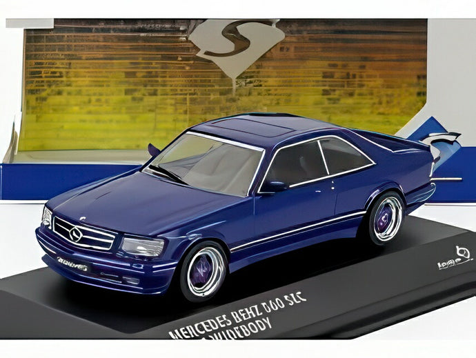 MERCEDES BENZ S-CLASS 560SEC AMG (C126) ワイドボディ 1990 パールブルー/ SOLIDO 1/43 ミニカー