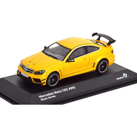 Mercedesメルセデス AMG C63 Coupeクーペ Black Seriesブラックシリーズ 2012 イエローメタリック / SOLIDO 1/43 ミニカー