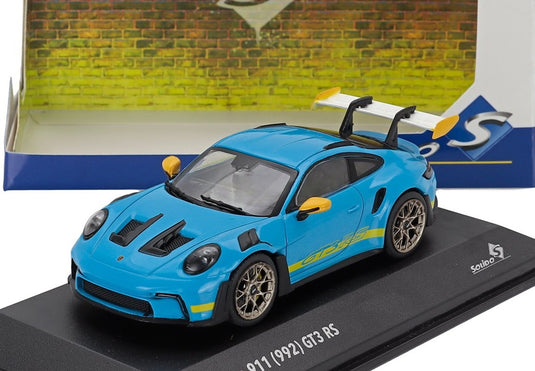 Porscheポルシェ 911 992 GT3 RS Coupeクーペ Tributeトリビュート 24h Daytonaデイトナ 2023 ライトブルーイエロー / SOLIDO 1/43 ミニカー