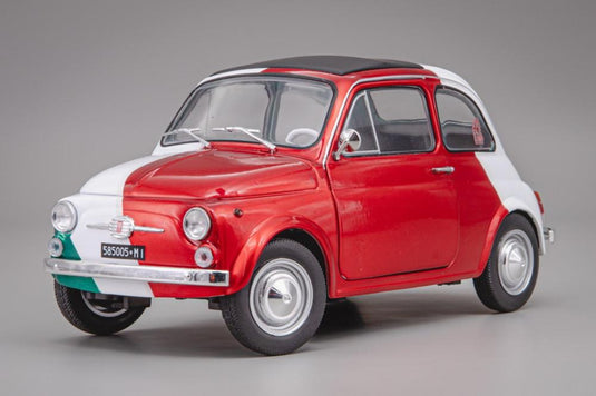 Fiat 500 トリビュート・トゥ・イタリア 1965 赤 白 緑 トリコロール / SOLIDO 1/18 ミニカー