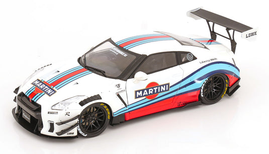 Nissanニッサン GT-R (R35) Liberty Walkリバティーウォーク Bodykitボディキット Type 2 0 2024 Martiniマルティーニ / SOLIDO 1/18 ミニカー