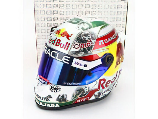 SCHUBERTH HELMETヘルメット CASCO F1 SERGIO PEREZ TEAM ORACLE RED BULL RACING N 11 SINGAPORE GP (250th CAREER F1 GP) 2023 - WHITE YELLOW RED 1/2 ミニカー模型