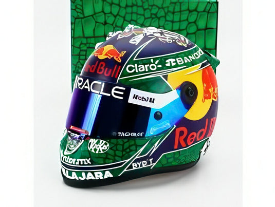 BELL F1 ヘルメット No.11 マイアミGP 2024 S.PEREZ グリーン/ブルー/レッド/ MINI HELMET 1/2 ミニカー