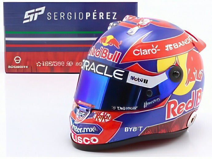 BELL F1 ヘルメット No.11 メキシコGP 2024 S.PEREZ レッド/ブルー/イエロー/ MINI HELMET 1/2 ミニカー