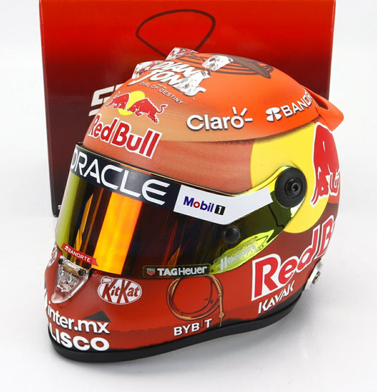 【予約】2026年発売予定SCHUBERTH HELMET F1 ヘルメット セルジオ・ペレス TEAM ORACLE RED BULL RACING #11 カナダGP 2023 イエロー/オレンジ/マットレッド / MINI HELMET 1/2 ミニカー