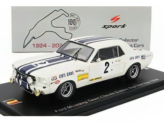 FORD USA - MUSTANG TEAM CLAUDE DUBOIS N 2 2nd 24h SPA 1968 YVES DEPREZ - LEON DERNIER (ELDE) - WHITESPARK 1/43ミニカー