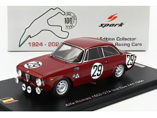 ALFA ROMEO - GIULIA GTA 1600 TEAM AUTODELTA SPA N 32 24h SPA 1966 JEAN PIERRE GABAN - PEDRO - REDSPARK 1/43ミニカー