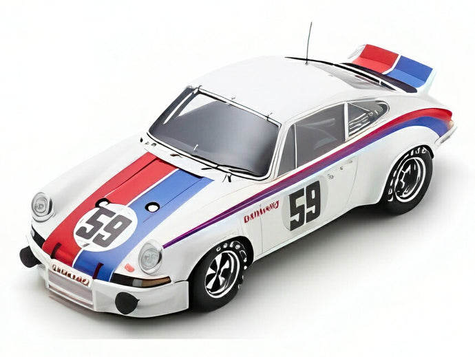 【予約】2月以降発売予定PORSCHE 911 カレラRSR 2.8L TEAM BRUMOS RACING N 59 デイトナ24時間 1973 ピーター・グレッグ ハーレー・ヘイウッド ホワイト レッド ブルー/Spark 1/18ミニカー