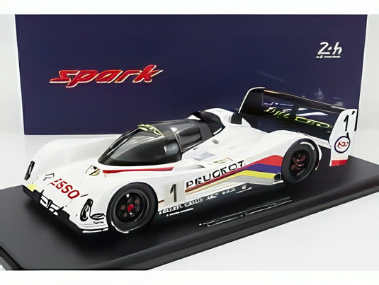 プジョー - 905 EVO1bis SA35 3.5L V10 チーム プジョー・タルボットスポーツ No.1 1992年 ル・マン24時間優勝 D.ワーウィック - Y.ダルマス - M.ブランデル  ホワイト/ Spark 1/18 ミニカー