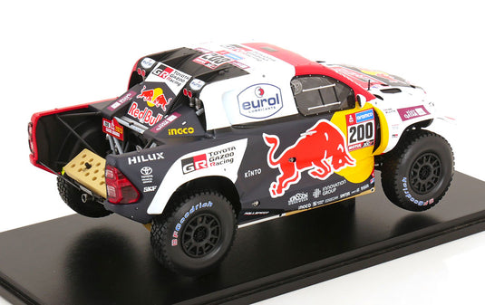 Toyota GR DKR Hilux T1+ ダカールラリー優勝 Al Attiyah Baumel 2023 ケース付/ Spark 1/18 ミニカー