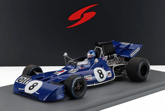 TYRRELL F1 004 チームELF TYRRELL N8 フランスGP 1972 パトリック・デパイユ ブルー / Spark 1/18 ミニカー