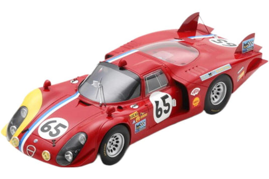 Alfa Romeo T33 2 1996Cc V8 チーム Vds Racing 65 24H Le Mans 1968 S Trosch K Von Wendt Con Vetrina   Special Box Red 18S513/ Spark 1/18 ミニカー