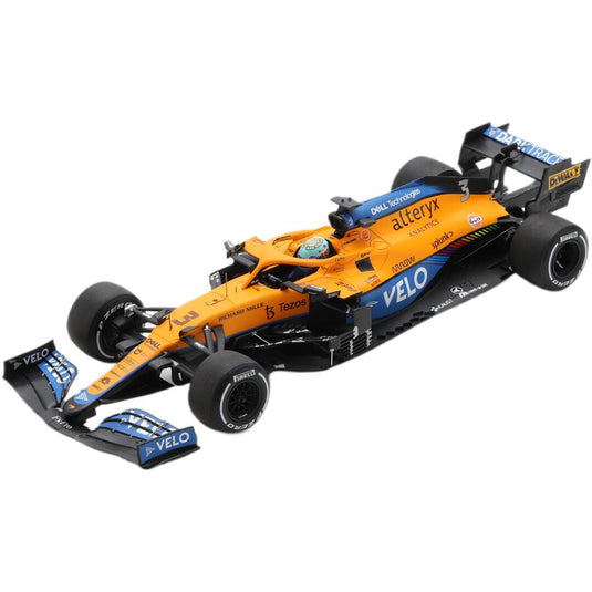 McLarenマクラーレン F1 MCL35L Mercedesメルセデス M12 EQ Power+ Team McLaren #3 優勝 Italy GP 2021 Daniel Ricciardo オレンジ ライトブルー / Spark 1/18 ミニカー