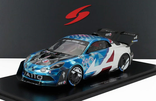 ALPINE A110 N 110 パイクスピーク インターナショナル ヒルクライム 2023 3位 ブルーホワイトブラック / Spark 1/18 ミニカー