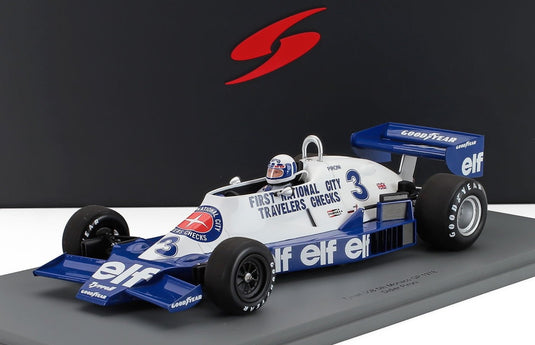 TYRRELL F1 008 チームELF N3 モナコGP 1978 ディディエ・ピローニ ブルーホワイト / Spark 1/18 ミニカー