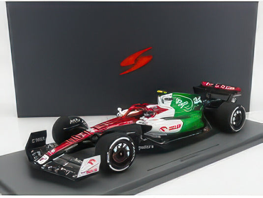 ALFA ROMEO F1 C42 TEAM ORLEN RACING N 24 AZERBAIJAN GP 2022 GUANYU ZHOU SPECIAL BOX WHITE RED MET GREEN/SPARK-MODEL 1/18ミニカー