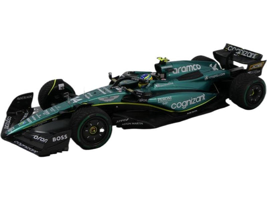 Aston Martin AMR23 2023年 F1 モナコGP 2位 #14 F.アロンソ/ Spark 1/18 ミニカー