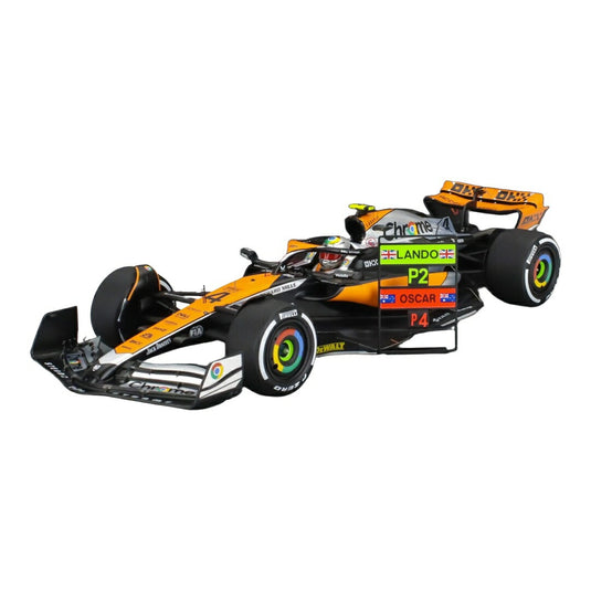 McLarenマクラーレン MCL60 #4 Lando Norris 2位 イギリスGP 2023 オレンジ/ブラック/ホワイト / Spark 1/18 ミニカー