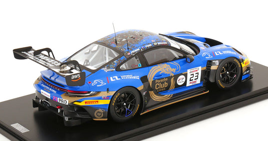 【予約】PORSCHE 911 992 GT3 R Phantom Global Racing No.23 2024 スパ24時間 ブルー/ Spark 1/18 ミニカー