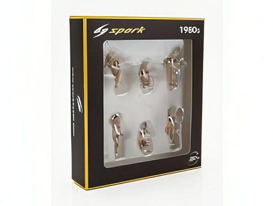 フィギュア - 6体セット グリッドガール 1980年代 - ホワイト ピンク/ Spark 1/43 ミニカー
