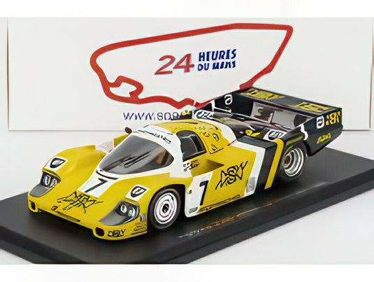PORSCHE 956 LH チーム ニューマン ヨースト レーシング N 7 優勝 ル・マン24時間 1985 K.ルドウィッヒ P.バリラ J.ウィンター イエロー ブラック/ Spark 1/43 ミニカー