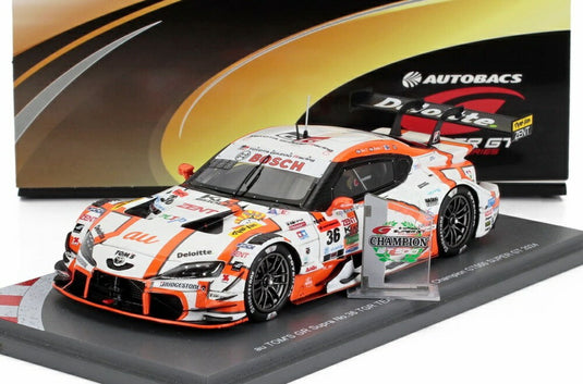 TOYOTA SUPRA GR チーム TGR au TOM'S N 36 チャンピオン GT500 2024 山下 健太 坪井 翔 オレンジ ホワイト/ Spark 1/43 ミニカー